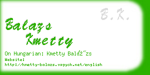 balazs kmetty business card